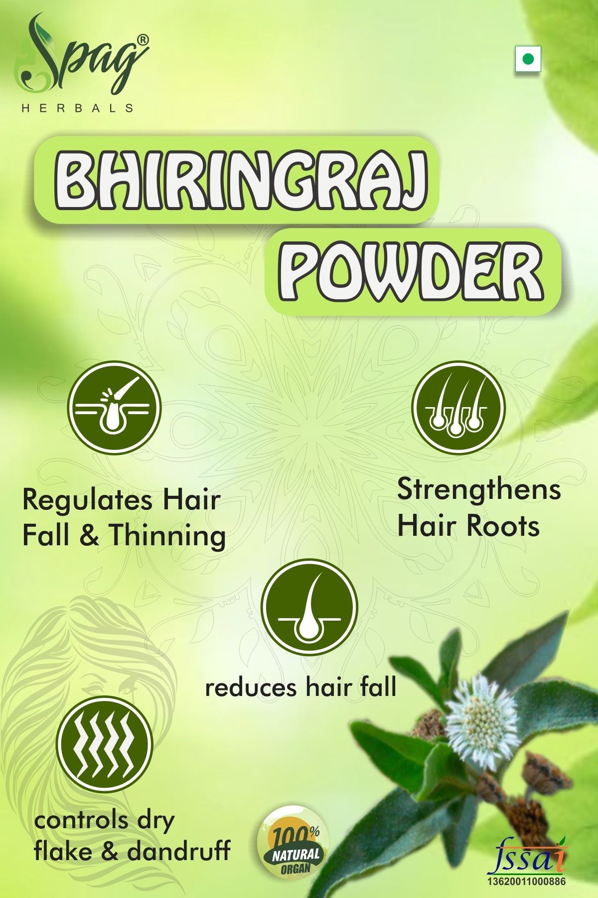 Spag Herbals Premium Bhringraj Powder