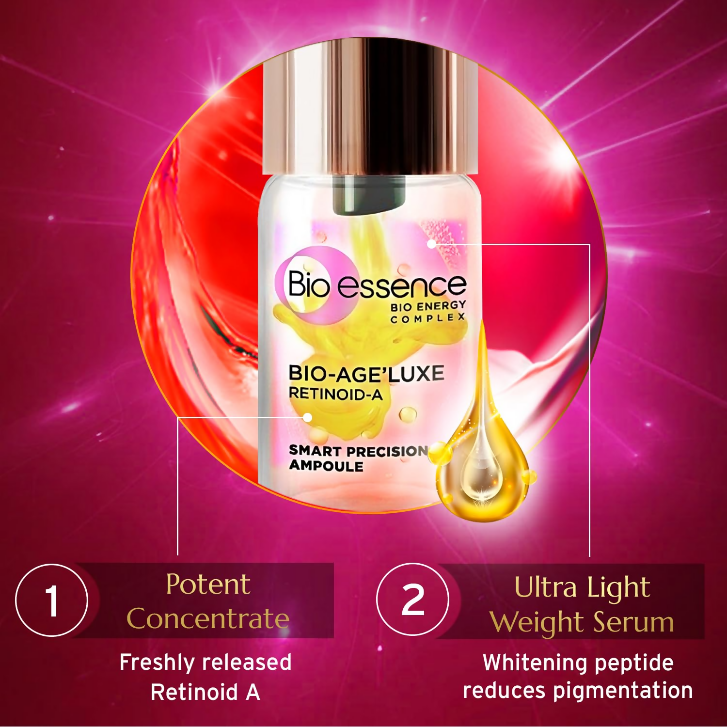 Bio Essence Bio-Age'Luxe Ampoule With Fresh Retinoid A + Face Serum
