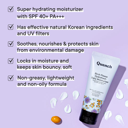 Buy Quench Botanics Birch Please Hydro Fresh Daily Moisturizer from DrMediCart, Ship from India to USA