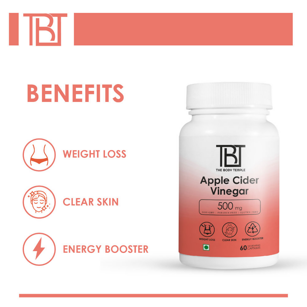 The Body Temple Apple Cider Vinegar 500mg Capsules