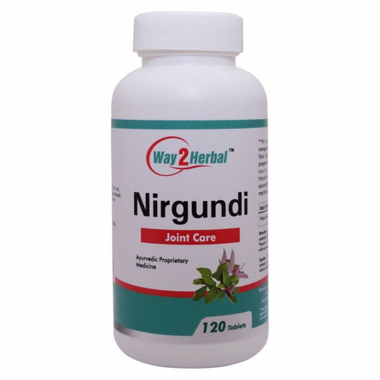Buy Way2herbal Nirgundi Joint Care Tablets from DrMediCart, Ship from India to USA