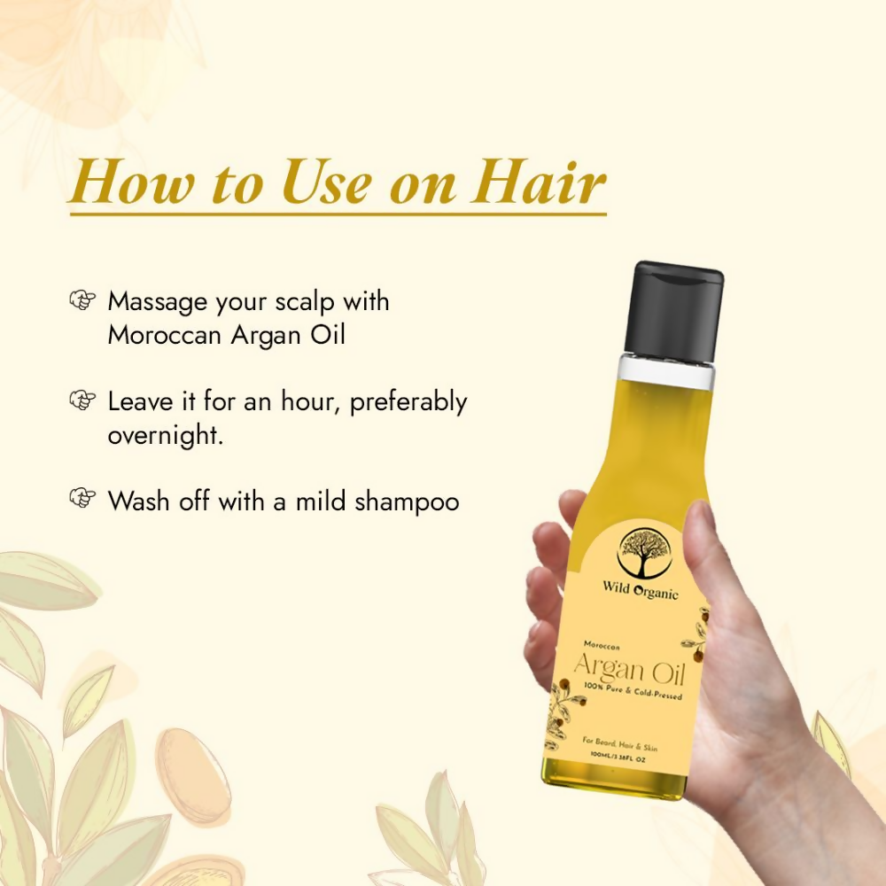 Wild Organic Cold Pressed Argan Hair Oil