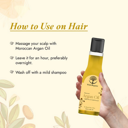 Wild Organic Cold Pressed Argan Hair Oil