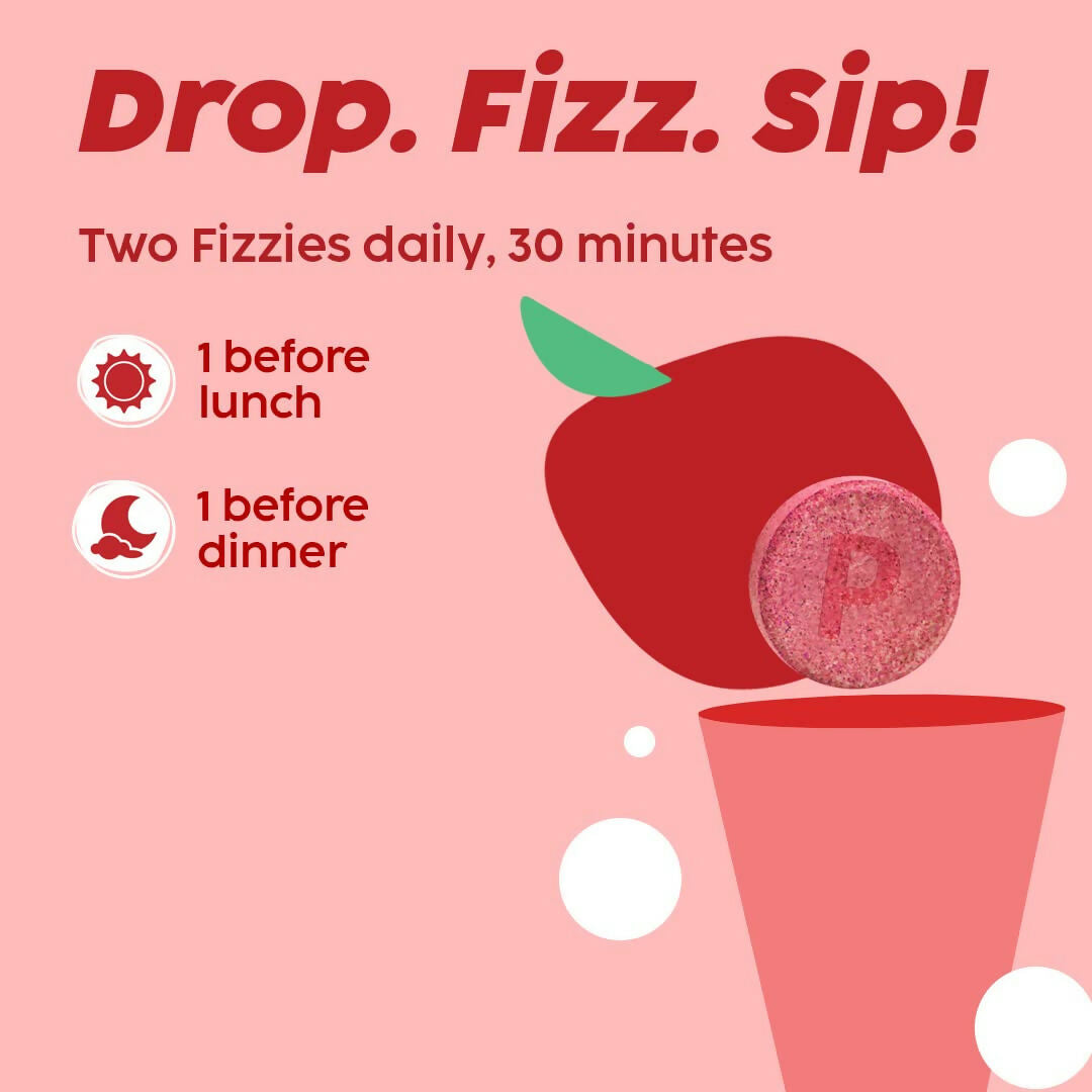 PLIX The Plant Fix Apple Cider Vinegar Effervescent Tablet with Mother - Multi Flavor