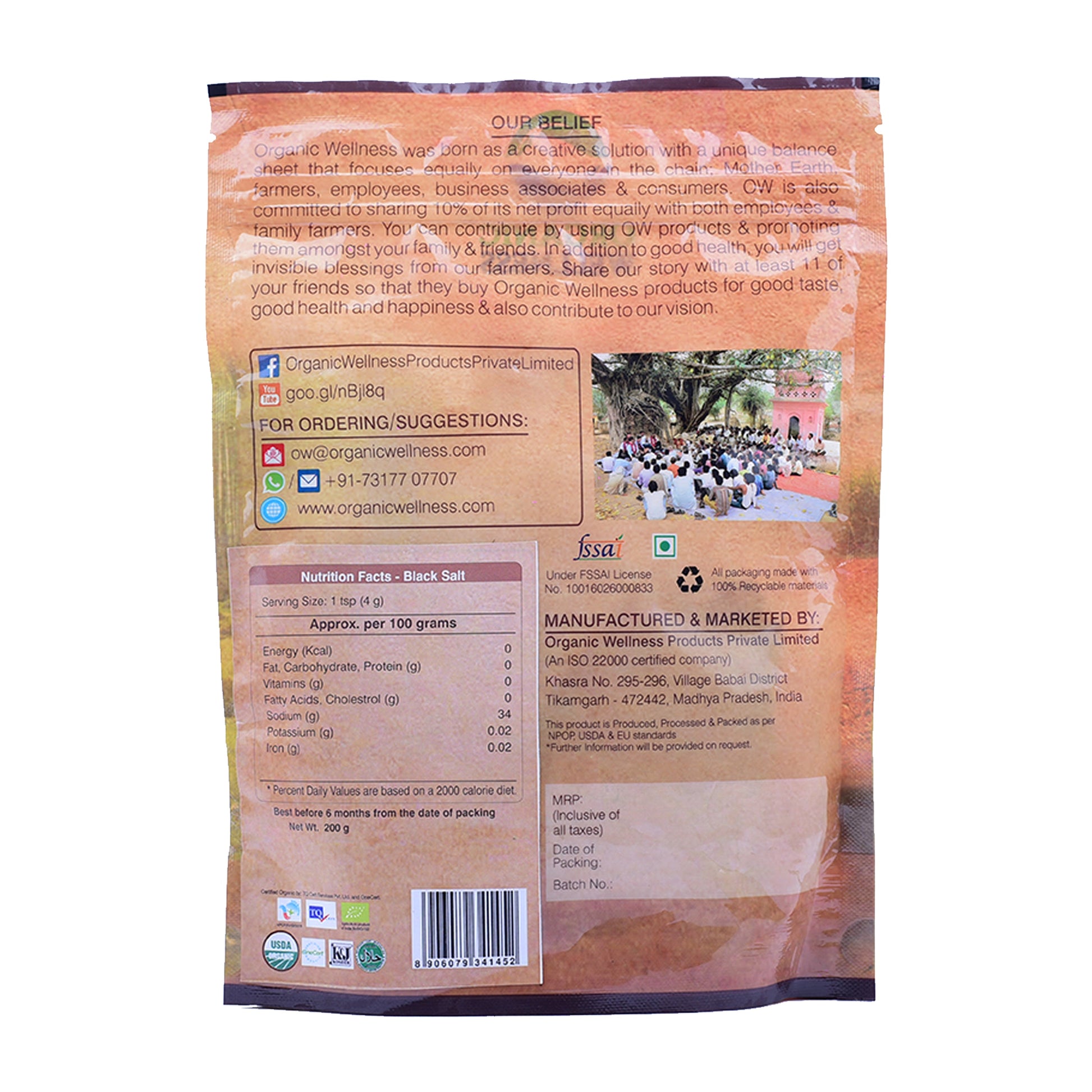 Organic Wellness Black Salt
