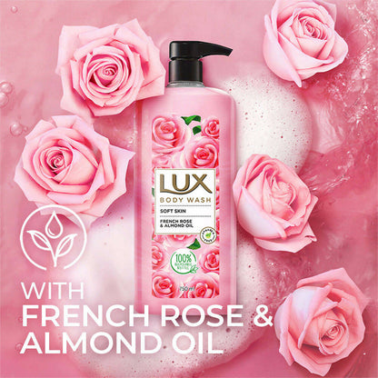 Lux Body Wash with French Rose Fragrance & Almond Oil