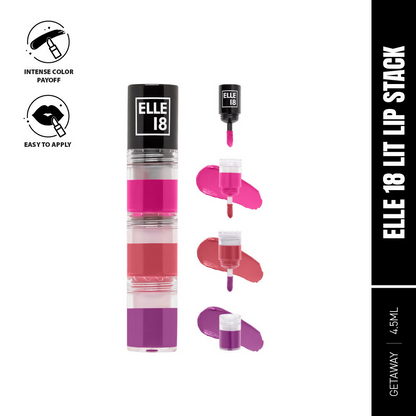 Elle 18 Lit Lip Stack Liquid Lipstick - Getaway