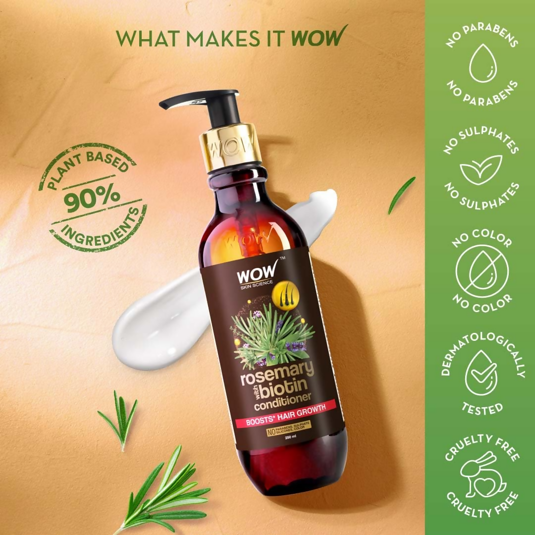 Wow Skin Science Rosemary With Biotin Anti Hair Fall Conditioner - Drmedicart