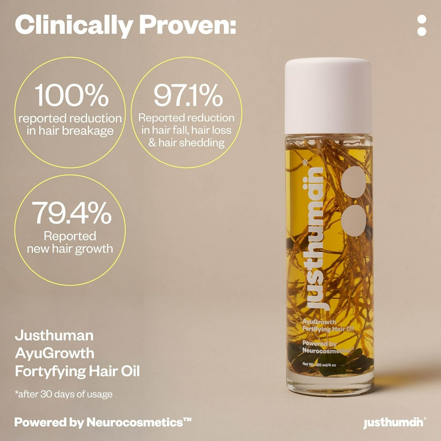 JustHuman AyuGrowth Fortifying Hair Oil