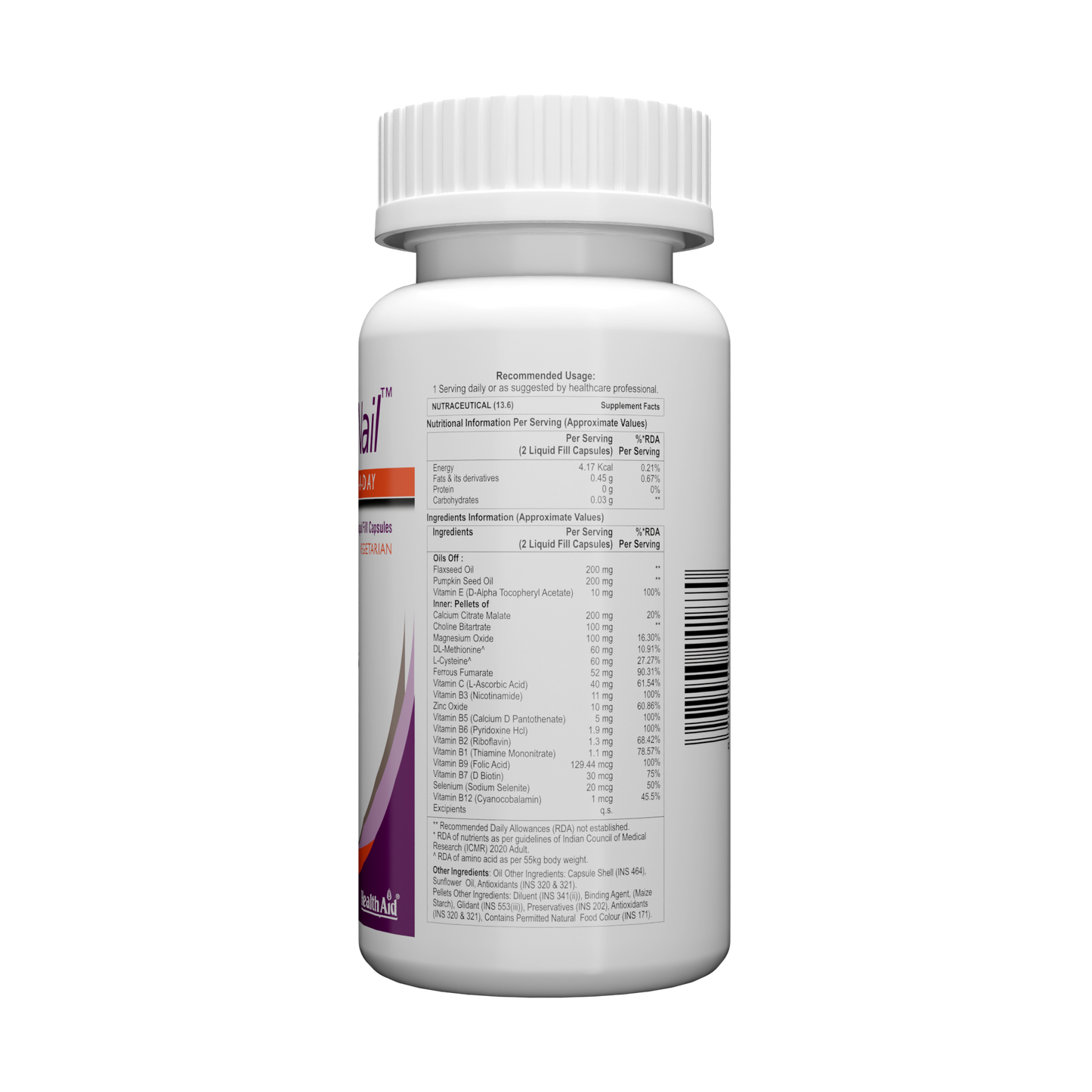 HealthAid HairSkiNail (Multivitamins for Hair, Skin and Nail) Tablets