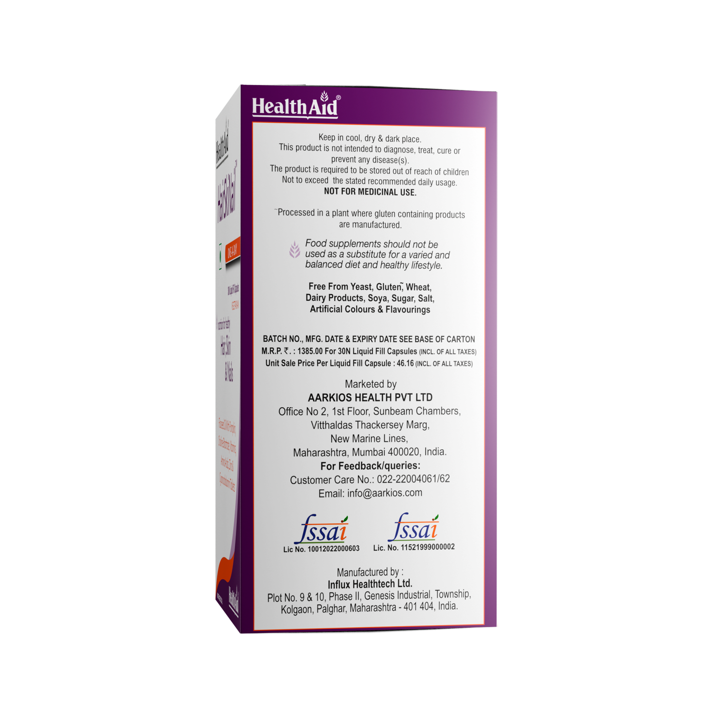 HealthAid HairSkiNail (Multivitamins for Hair, Skin and Nail) Tablets