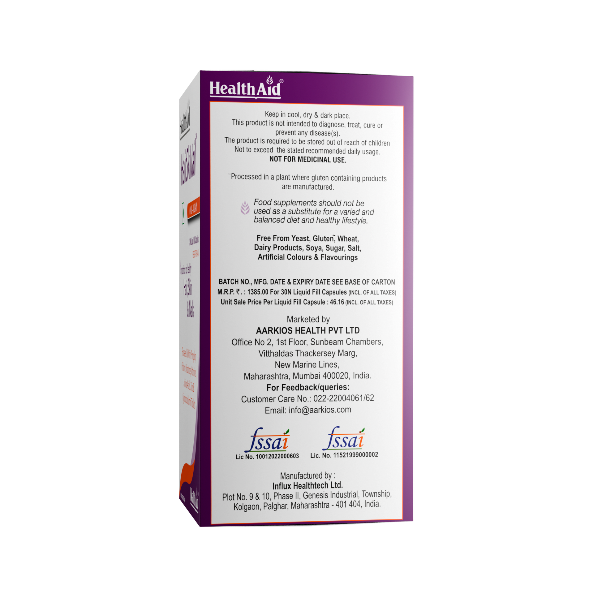 HealthAid HairSkiNail (Multivitamins for Hair, Skin and Nail) Tablets