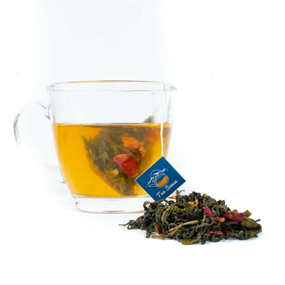 Tea Sense Bed Of Roses Green Tea Bags Box - Drmedicart