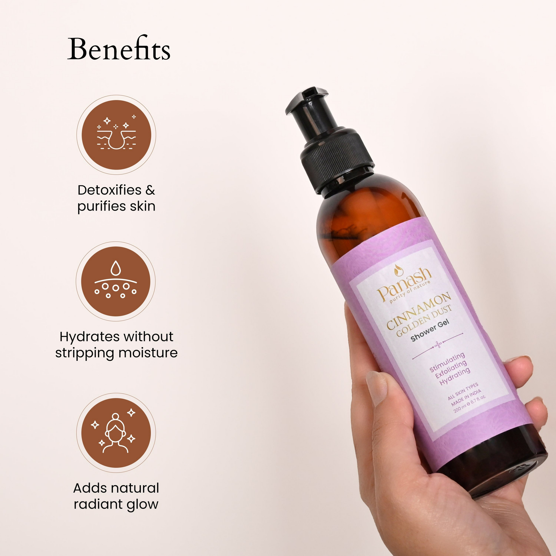 Panash Cinnamon Golden Dust Shower Gel