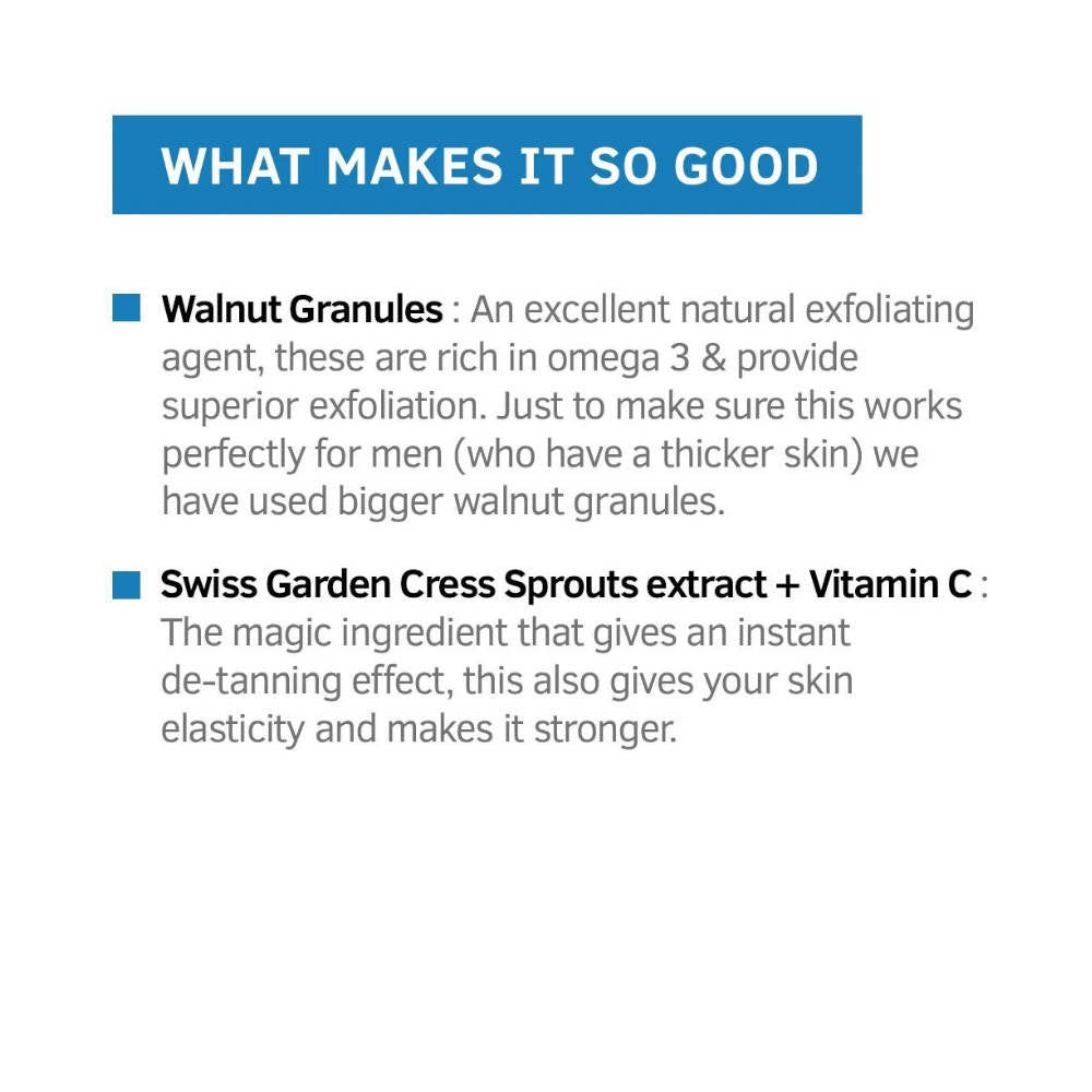 Ustraa De-Tans Face Scrub For Men - Drmedicart