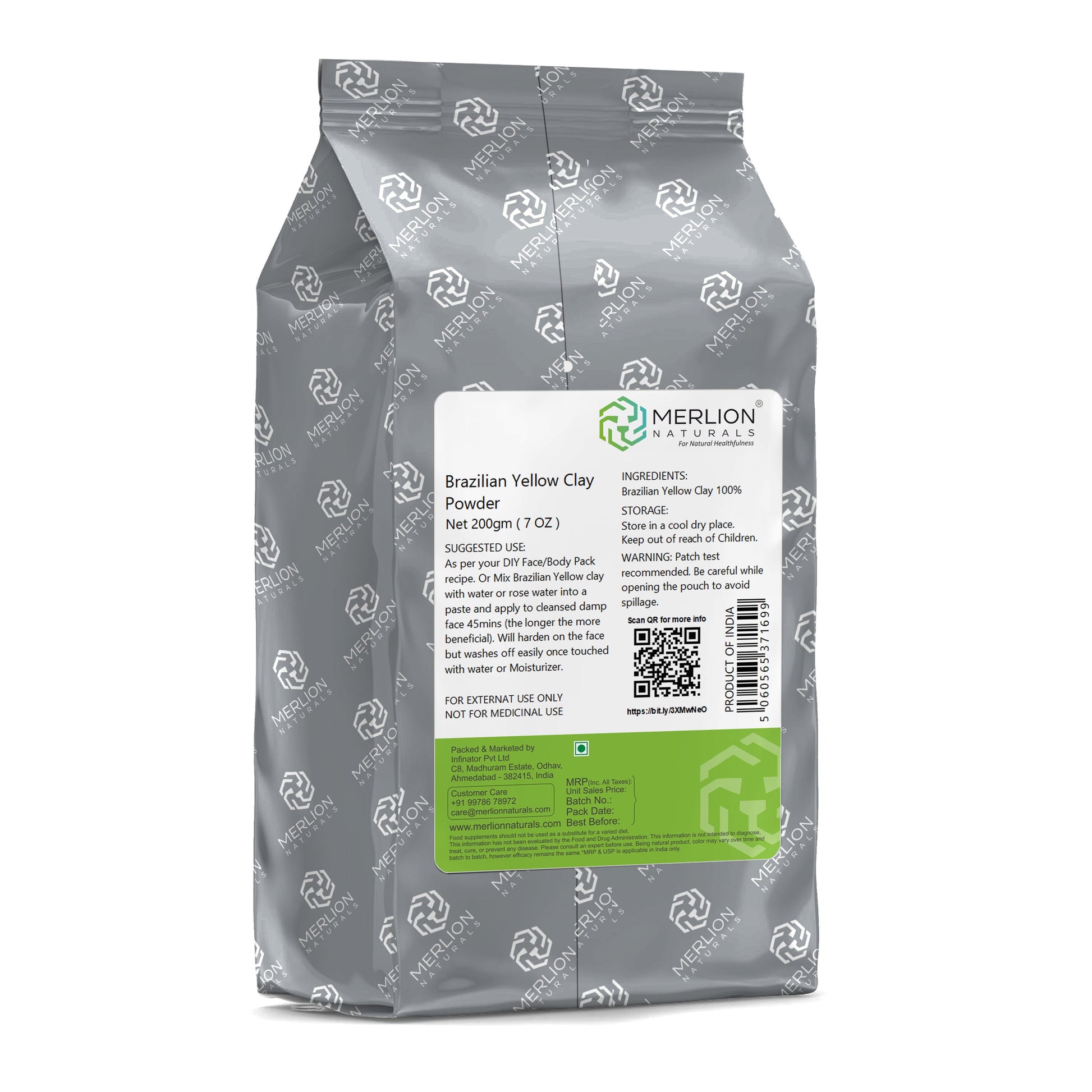 Merlion Naturals Brazilian Yellow Clay Powder