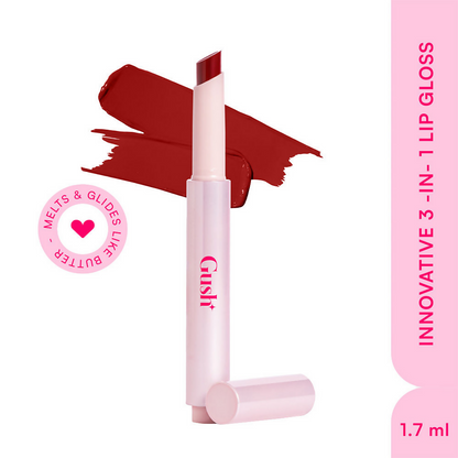 Gush Beauty Hybrid Gloss Butter Balm High Shine & Hydrating - Universal Warm Berry