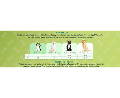 Buy Happi Doggy Hip and Joint Dental Chews – Rosehip & Okra for Mobility