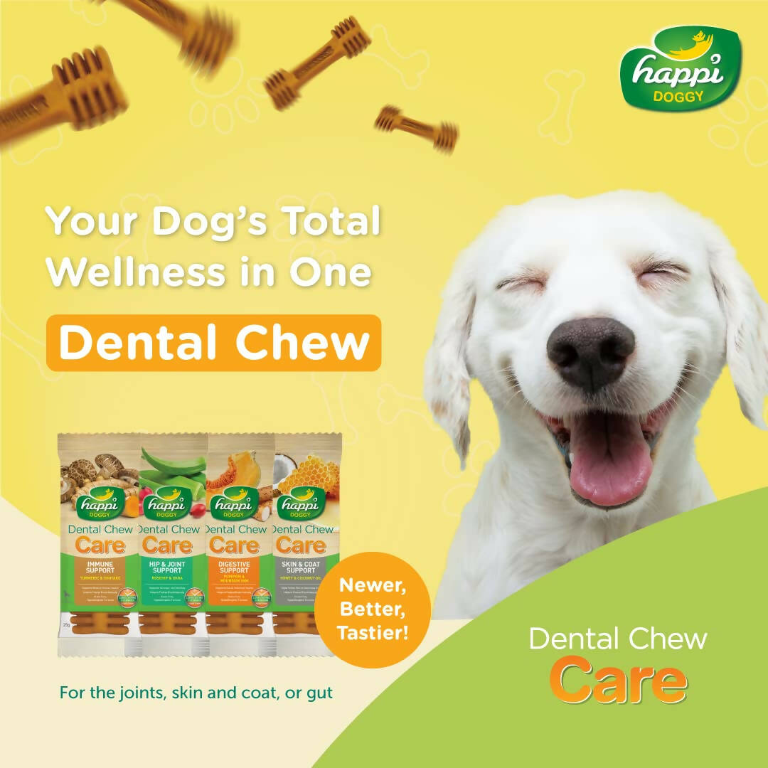Buy Happi Doggy Turmeric & Shiitake Dental Chews – Oral & Immune Care