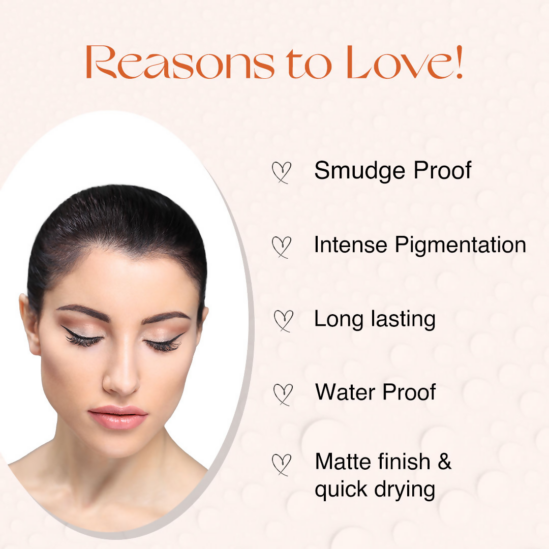 Nourish Mantra Liquid Eyeliner All-Day with Glycerine for Bold & Dramatic Eyes with SPF