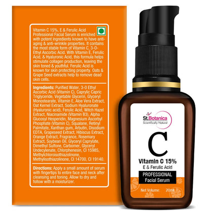 St.Botanica Vitamin C 15% E & Ferulic Acid Professional Facial Serum