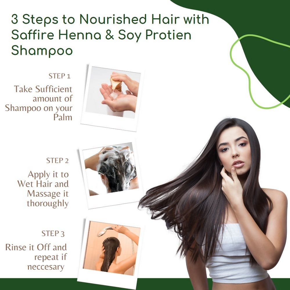 Saffire Naturals Henna & Soy Protein Deep Root Nourishing Shampoo