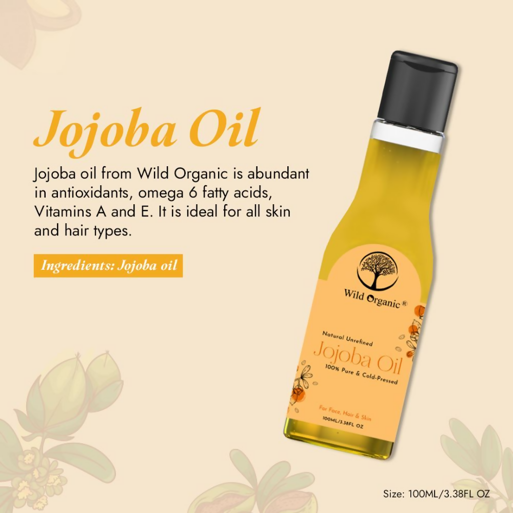 Wild Organic Cold Pressed Unrefined Jojoba Oil