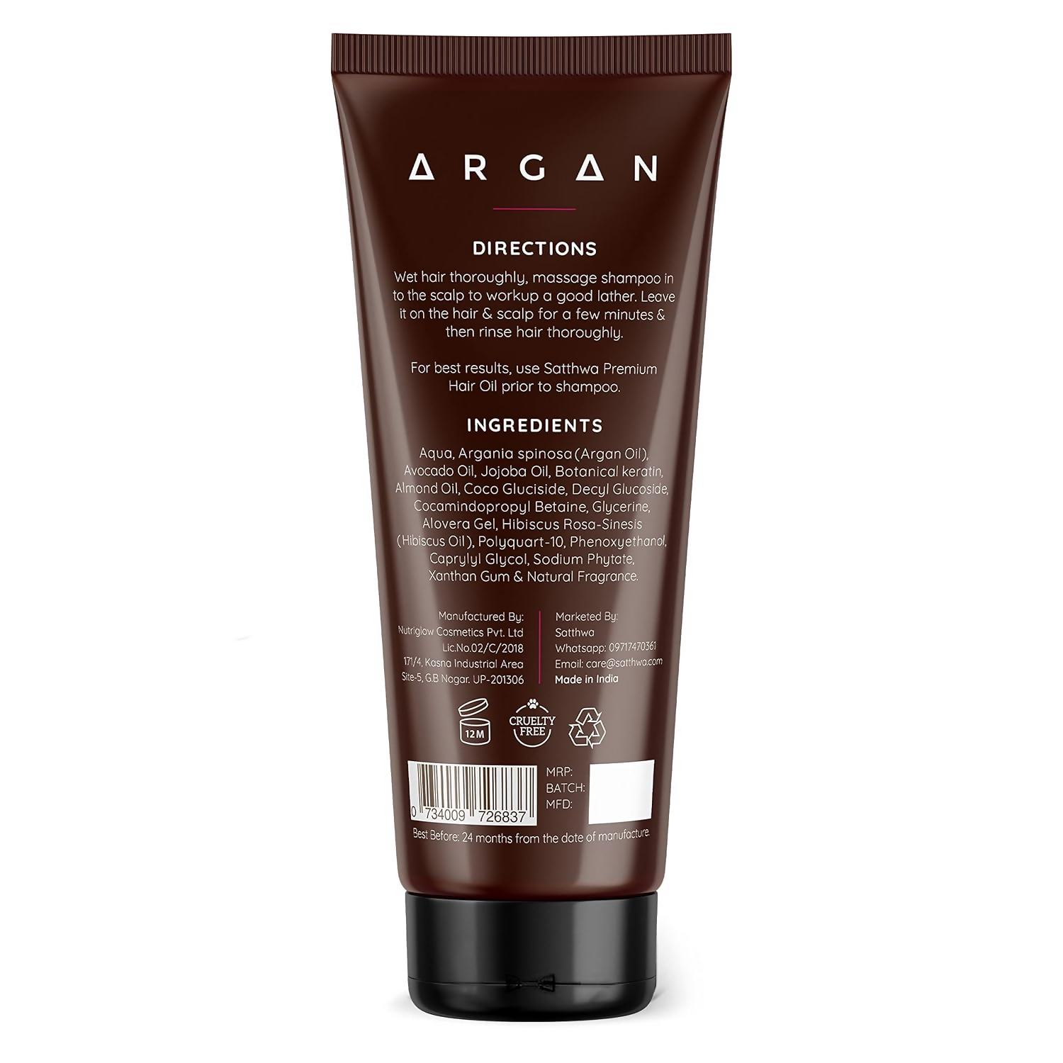 Satthwa Moroccan Argan Oil Shampoo