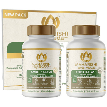 maharishi ayurveda amrit kalash dual pack with sugar free tablets