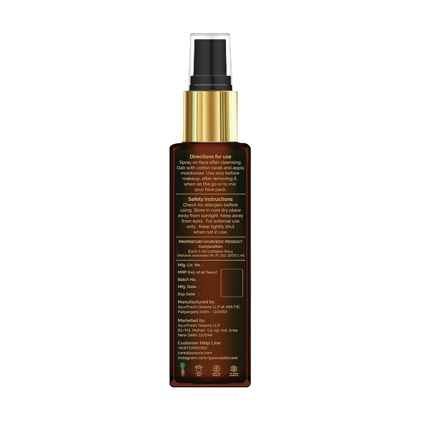 Pyoura Summer Heat Beating Khus Face & Body Mist