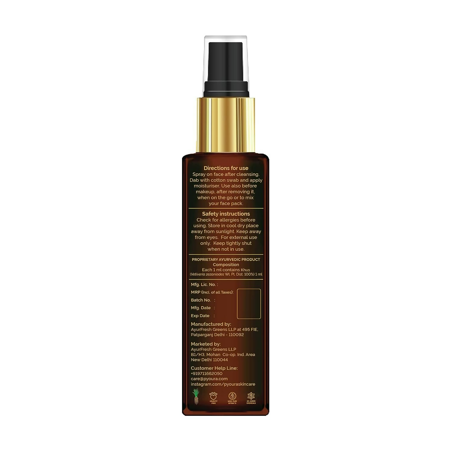 Pyoura Summer Heat Beating Khus Face & Body Mist