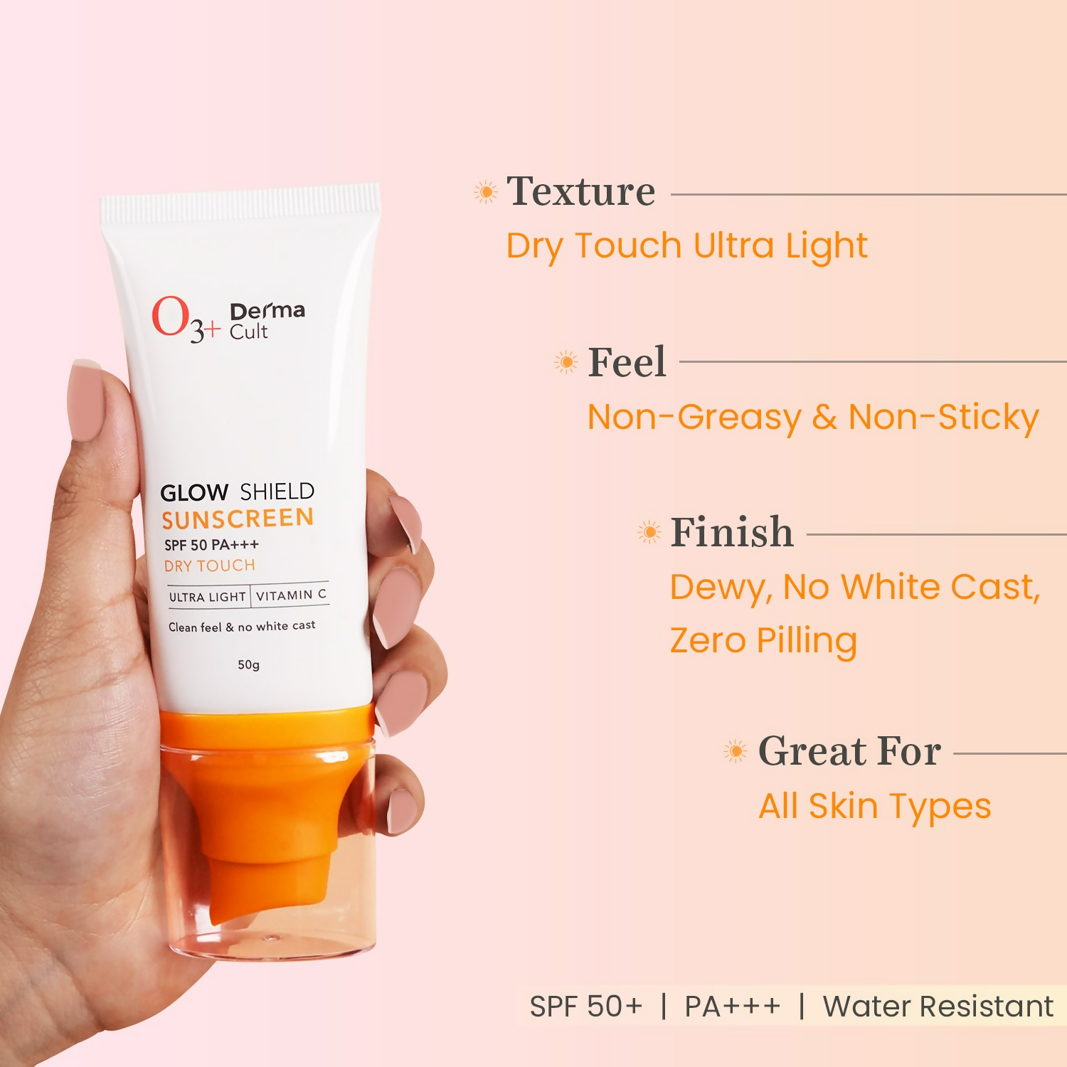Professional O3+ Derma Cult Glow Shield Sunscreen SPF 50 PA+++