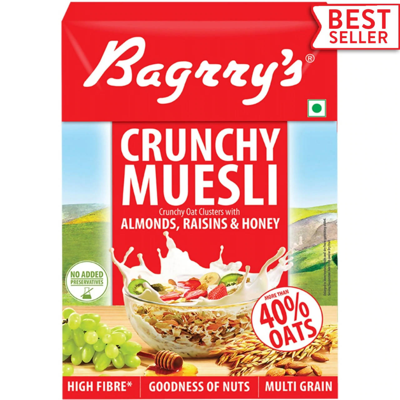 Buy Bagrry's Crunchy Muesli - Almonds, Raisins & Honey from DrMediCart, Ship from India to USA