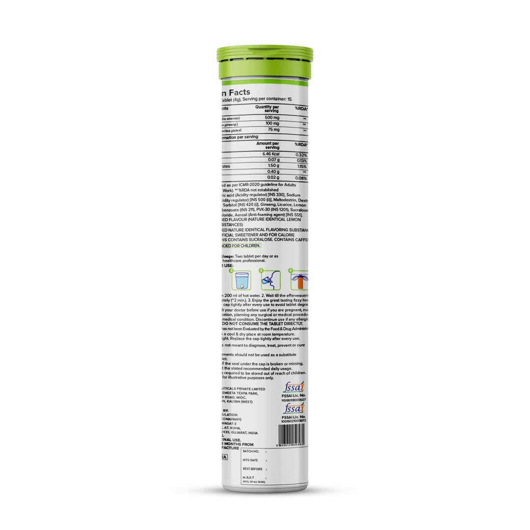 PLIX The Plant Fix Japanese Matcha Effervescent Tablets for Dark Circles - Lemon - DrMediCart