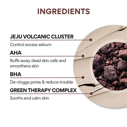 Innisfree Super Volcanic Pore Clay Mask 2X & Green Tea Foam Cleanser Combo