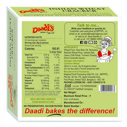 Daadi's Kothmir Bhakhri