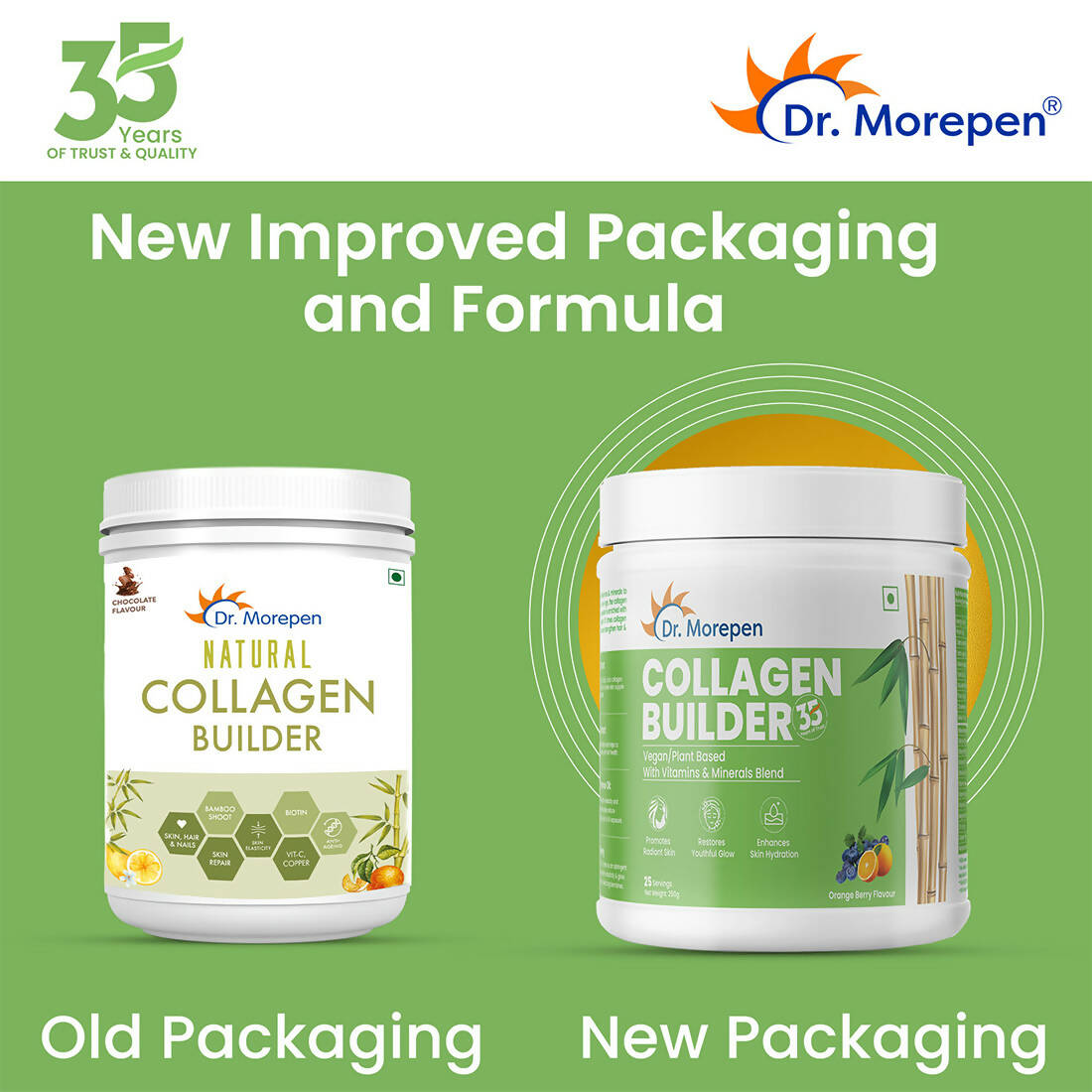 Dr. Morepen Natural Collagen Builder - Orange Berry Flavour