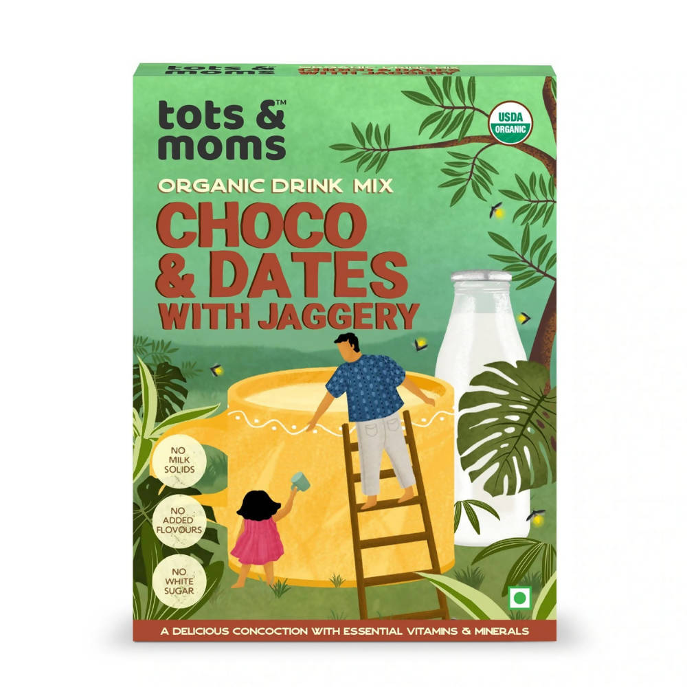 Tots and Moms Organic Choco Dates with Jaggery Drink Mix