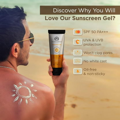 The Man Company Oil-Free Sunscreen Gel SPF 50 PA+++ For Men