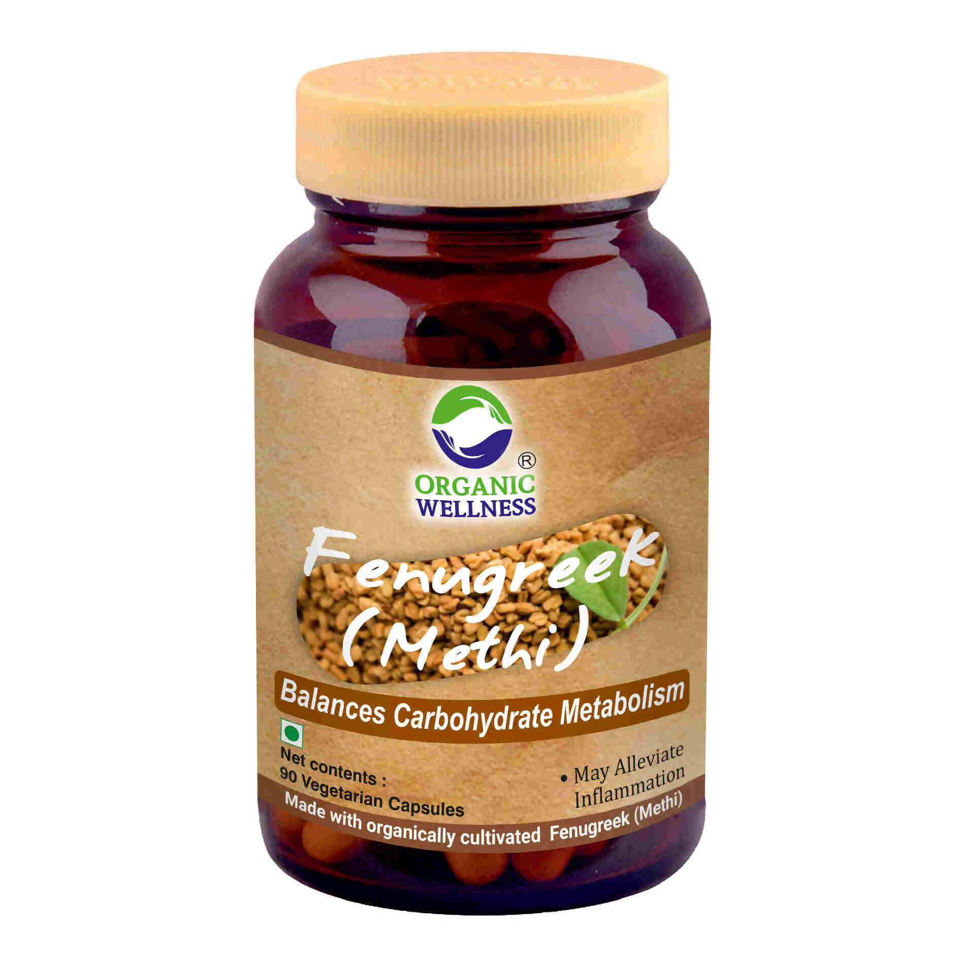 Organic Wellness Fenugreek (Methi) Vegetarian Capsules