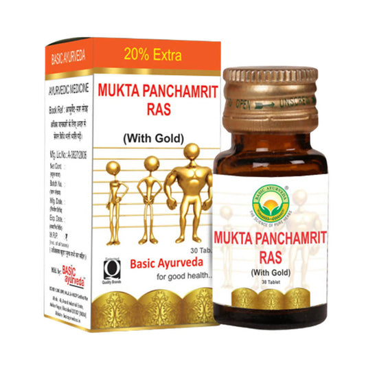 Buy Basic Ayurveda Mukta Panchamrit Ras from DrMediCart, Ship from India to USA