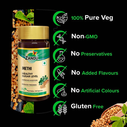 Zandu Methi Healthy Sugar Level Capsules