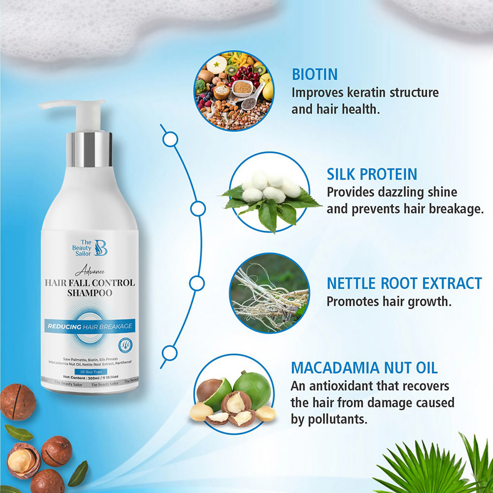 The Beauty Sailor Advance Hair Fall Control Shampoo With Silk Protein For Longer Stronger Hair