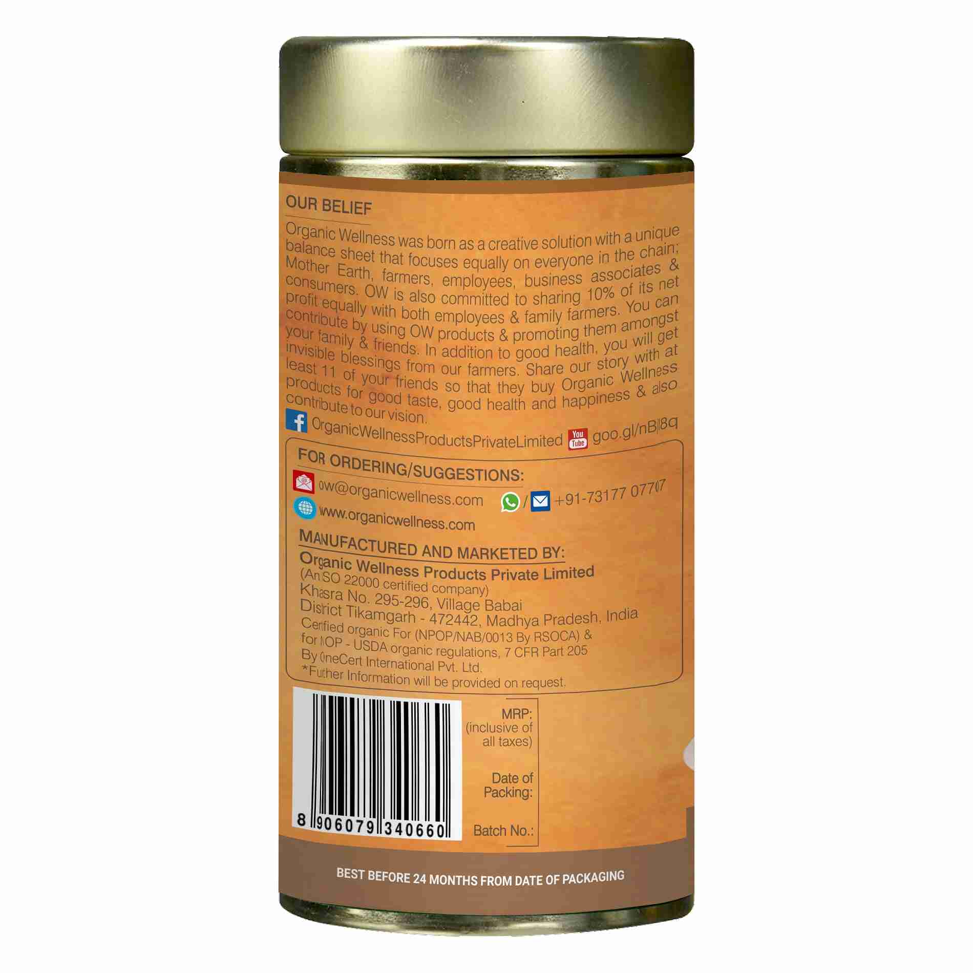 Buy Organic Wellness Cinnamon Cleanse Leaf Tea Tin Pack from DrMediCart, Ship from India to USA