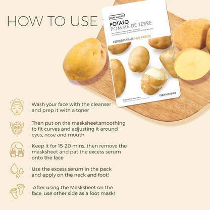 The Face Shop Real Nature Potato Face Mask - Korean Skincare