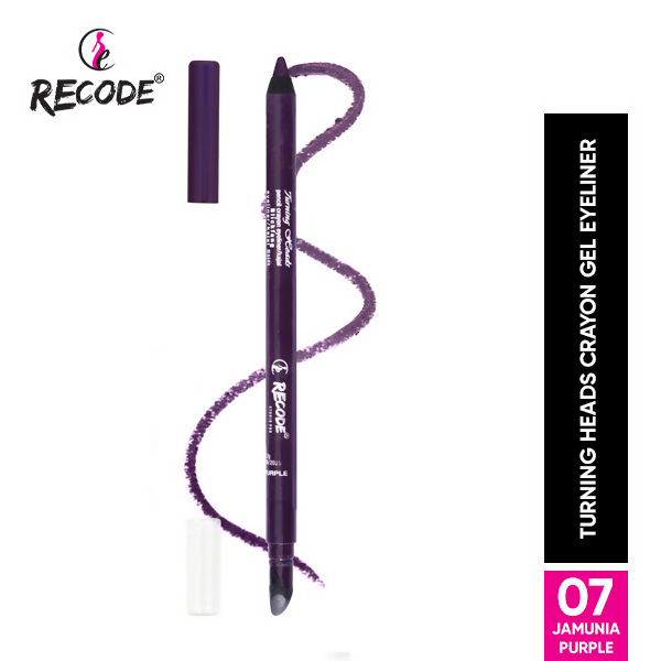 Recode Turning Heads Crayon Gel Eyeliner Cum Kajal Pencil - Jamunia Purple