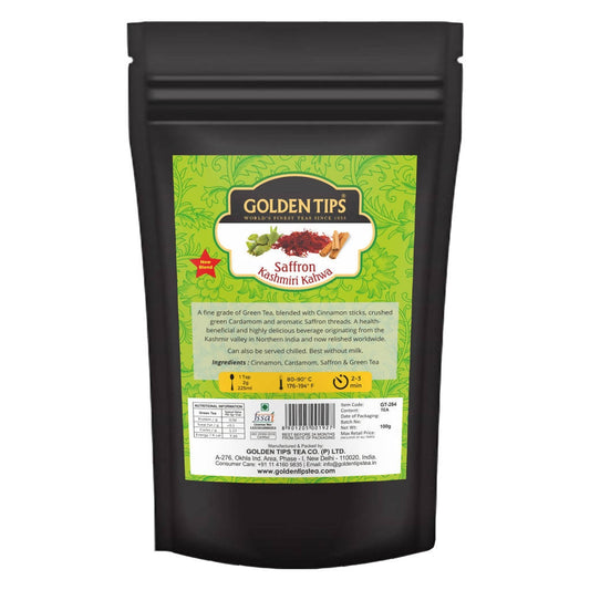 Golden Tips Saffron Kashmiri Kahwa Loose Leaf Green Tea