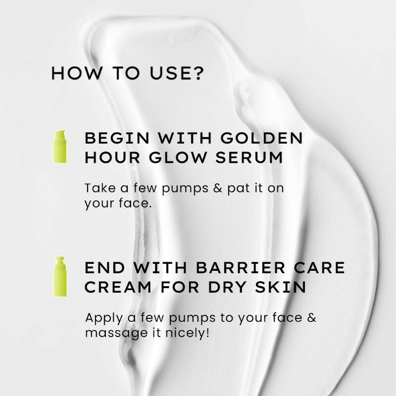 Hyphen By Kriti Sanon Daily Night Care Routine for Normal to Dry Skin with Face Serum & Barrier Care Cream