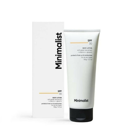 Minimalist SPF 30 Body Lotion With Vitamin E, Gylcerin & Green Tea Extract