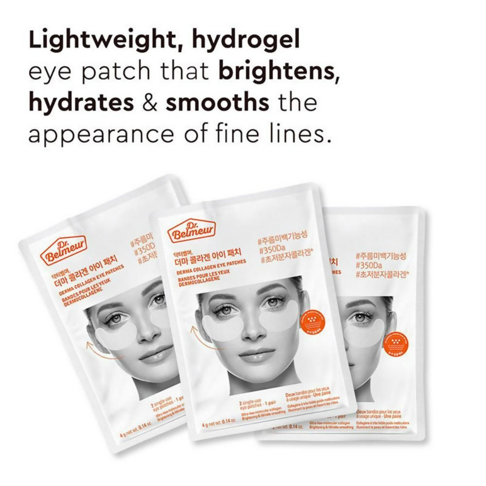 The Face Shop Dr.Belmeur Derma Collagen Hydrogel Eye Patches, For Under Eye Dark Cicle & Wrinkles